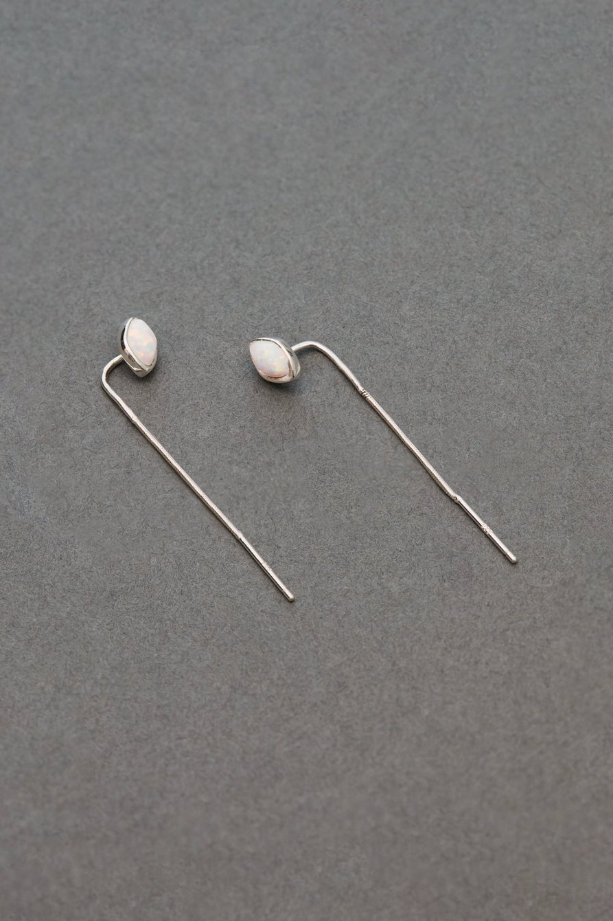 semi stone earring